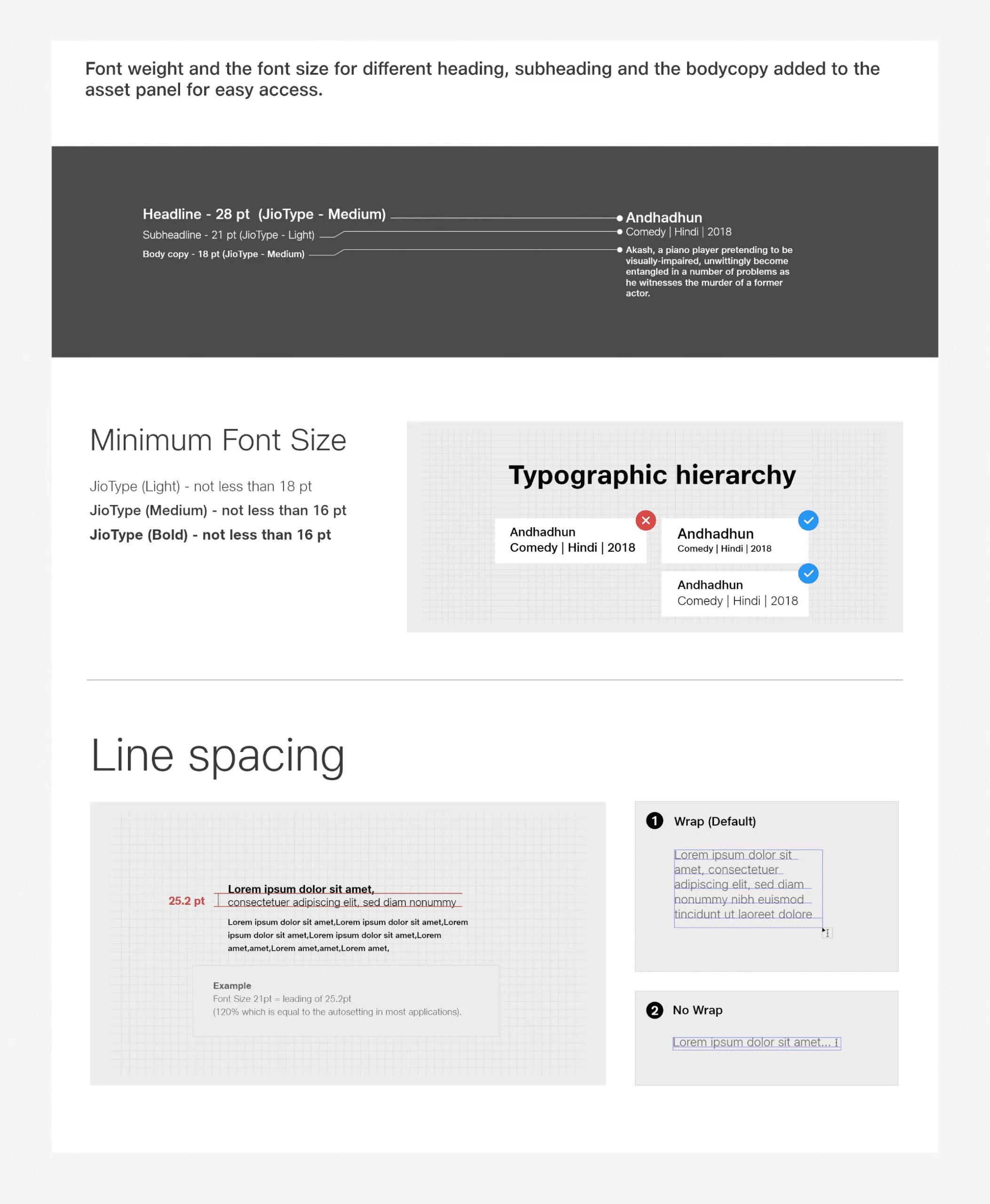 Design system typography guidelines